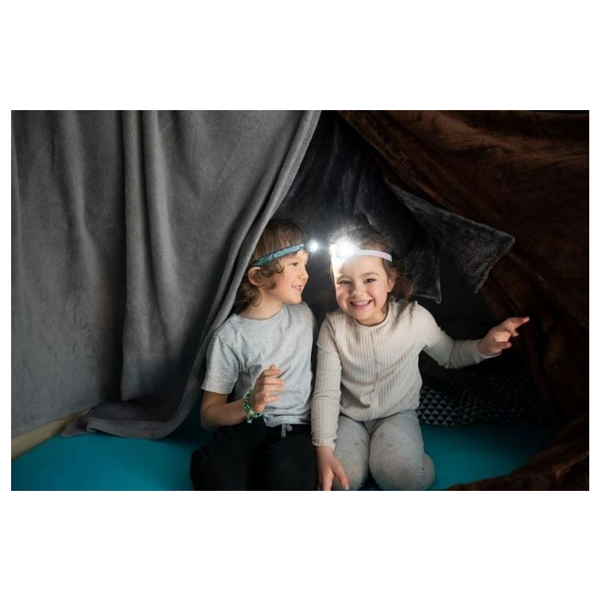 Ledlenser KIDLED2 DINO - детский налобный фонарь с регулировкой яркости, LED, 1xAAA, IPX4, 40 лм, 20 ч, зелёный