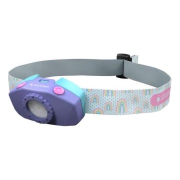 Ledlenser KIDLED2 RAINBOW - LED-налобный фонарь для детей с регулируемой яркостью LED/1xAAA IPX4 40 лм 20 ч фиолетовый