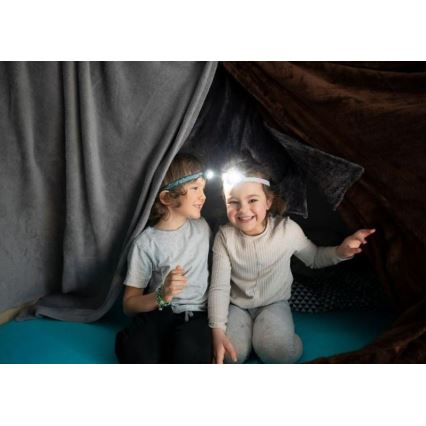 Ledlenser KIDLED4R DINO - перезаряджуваний дитячий налобний ліхтар LED з регульованою яскравістю LED/280 mAh IPX4 40 lm 18 h зелений