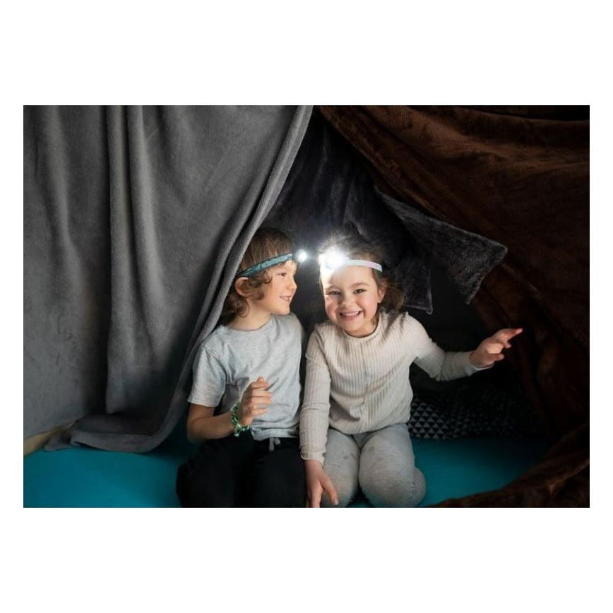 Ledlenser KIDLED4R DINO - перезаряджуваний дитячий налобний ліхтар LED з регульованою яскравістю LED/280 mAh IPX4 40 lm 18 h зелений