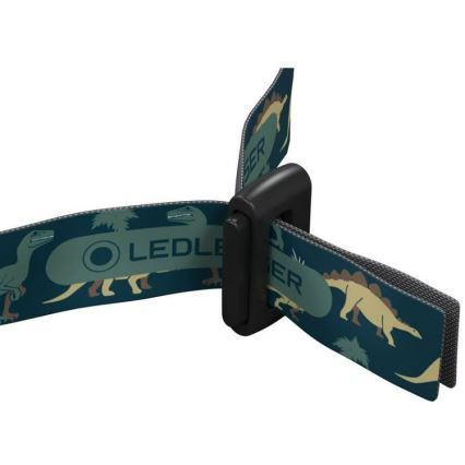 Ledlenser KIDLED4R DINO - перезаряджуваний дитячий налобний ліхтар LED з регульованою яскравістю LED/280 mAh IPX4 40 lm 18 h зелений