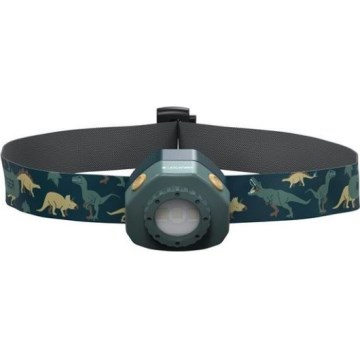 Ledlenser KIDLED4R DINO - перезаряджуваний дитячий налобний ліхтар LED з регульованою яскравістю LED/280 mAh IPX4 40 lm 18 h зелений