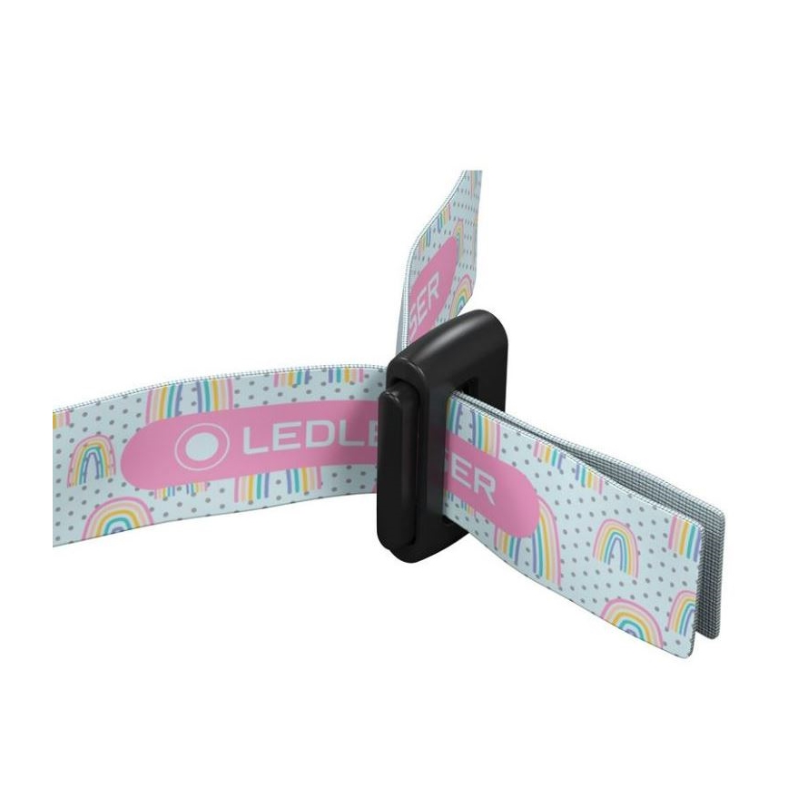 Ledlenser KIDLED4R RAINBOW - светодиодный диммируемый перезаряжаемый детский налобный фонарь LED/280 mAh IPX4 40lm 18 h фиолетовый