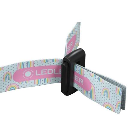 Ledlenser KIDLED4R RAINBOW - LED перезаряджуваний дитячий налобний ліхтар із регулюванням яскравості LED/280 mAh IPX4 40lm 18 h фіолетовий