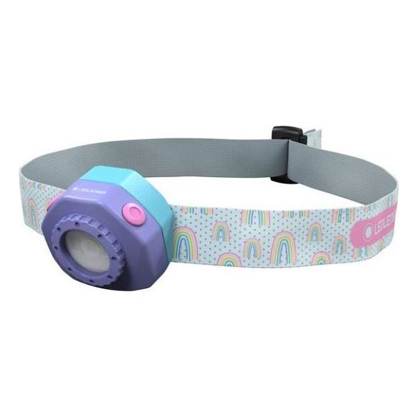Ledlenser KIDLED4R RAINBOW - светодиодный диммируемый перезаряжаемый детский налобный фонарь LED/280 mAh IPX4 40lm 18 h фиолетовый
