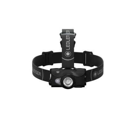 Ledlenser MH8 - перезаряджуваний світлодіодний налобний ліхтар з регульованою яскравістю LED/2xAA/1550 мА·год IP54 600 лм 60 годин чорний