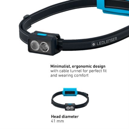 Ledlenser NEO3 - налобний LED-ліхтар з регульованою яскравістю LED/3xAAA IP54 400 lm 20 h синій
