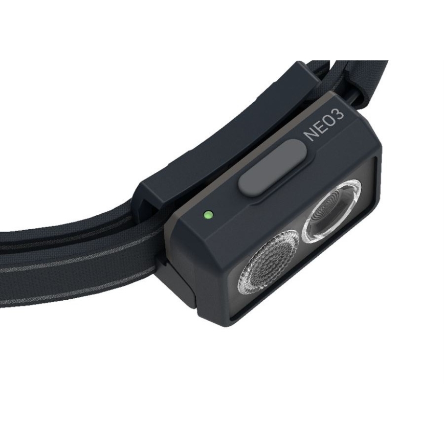 Ledlenser NEO3 — диммируемый светодиодный налобный фонарь, 3×AAA, IP54, 400 лм, до 20 ч, чёрный