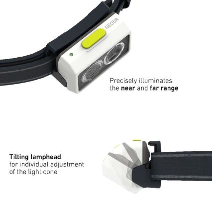 Ledlenser NEO5R - диммируемый перезаряжаемый налобный фонарь LED/1800 mAh IP54 600 lm 35 h черный/белый