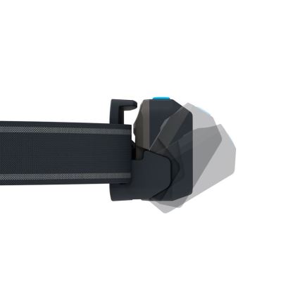 Ledlenser NEO9R - перезаряжаемая светодиодная налобная лампа с регулировкой яркости, аккумулятор 5000 mAh, IP54, 1200 lm, 120 ч, чёрная/синяя
