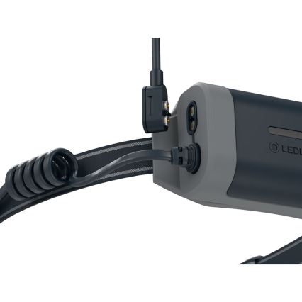 Ledlenser NEO9R - перезаряджуваний налобний LED-ліхтар із регулюванням яскравості, 5000 mAh, IP54, 1200 лм, до 120 год, чорний/сірий