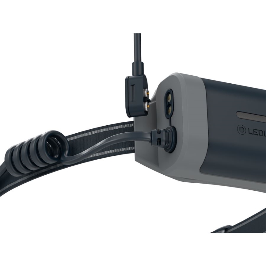 Ledlenser NEO9R - перезаряджуваний налобний LED-ліхтар із регулюванням яскравості, 5000 mAh, IP54, 1200 лм, до 120 год, чорний/сірий
