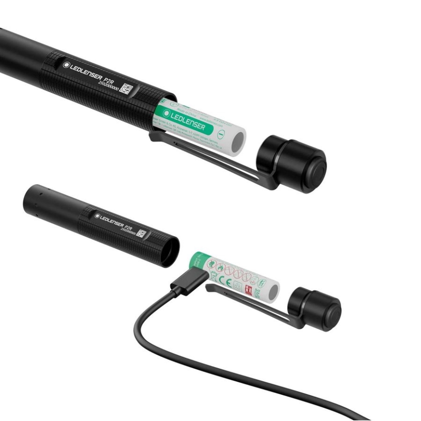 Ledlenser P2R - диммируемый перезаряжаемый LED-фонарь LED/1xAAA/300 mAh IP54 200 лм 8 ч чёрный
