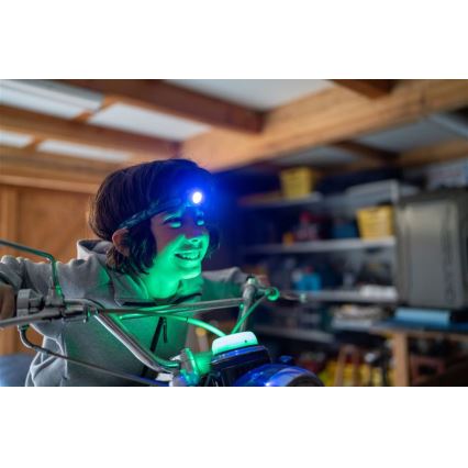 Ледленсер КІДСАМР6 ДІНО - ЛЕД переносна лампа з регулюванням яскравості ЛЕД/3хААА ІР44 зелена