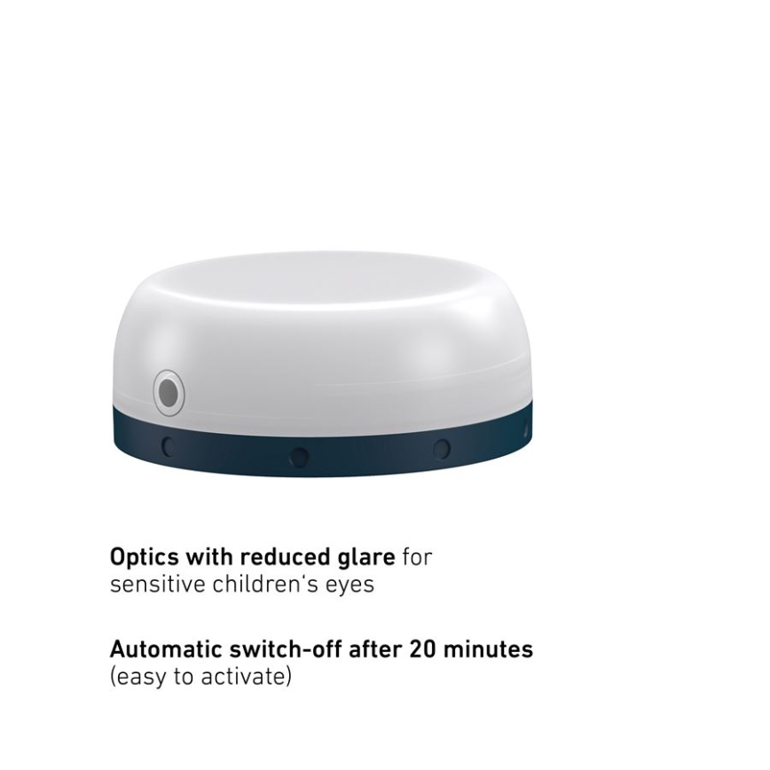 Ледленсер КІДСАМР6 ДІНО - ЛЕД переносна лампа з регулюванням яскравості ЛЕД/3хААА ІР44 зелена