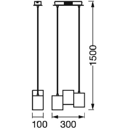 Ledvance - Світильник-люстра на тросі з регулюванням яскравості DECOR WOOD 3xLED/7W/230V Wi-Fi