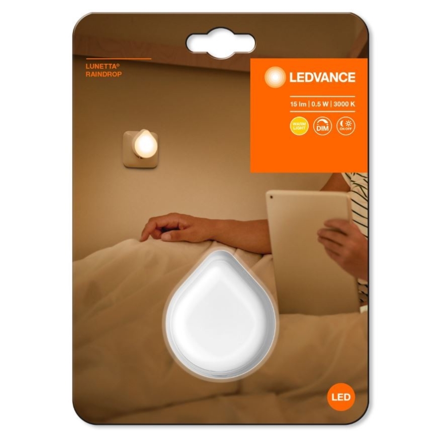 Ledvance - Світлодіодний димований орієнтирний світильник для розетки LUNETTA LED/0,5W/230V