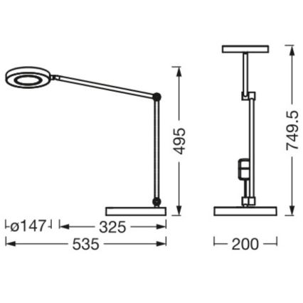 Ledvance - Сенсорна настільна LED лампа з регулюванням яскравості SUN@HOME LED/20W/230V 2200-5000K CRI 95 Wi-Fi