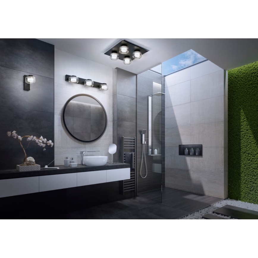 Ledvance - LED Настінний світильник для ванної кімнати ORBIS FLAME LED/5,5W/230V 3000/4000K IP44 чорний
