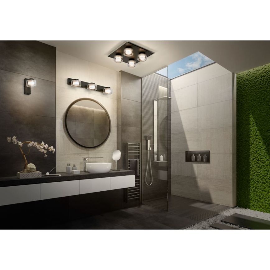 Ledvance - LED Настінний світильник для ванної кімнати ORBIS FLAME LED/5,5W/230V 3000/4000K IP44 чорний