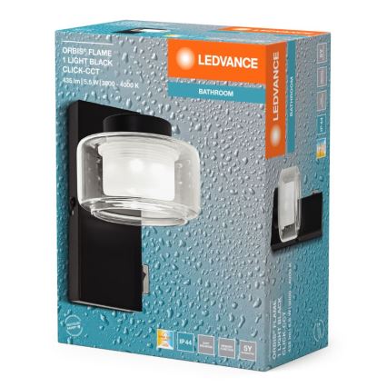Ledvance - LED Настінний світильник для ванної кімнати ORBIS FLAME LED/5,5W/230V 3000/4000K IP44 чорний