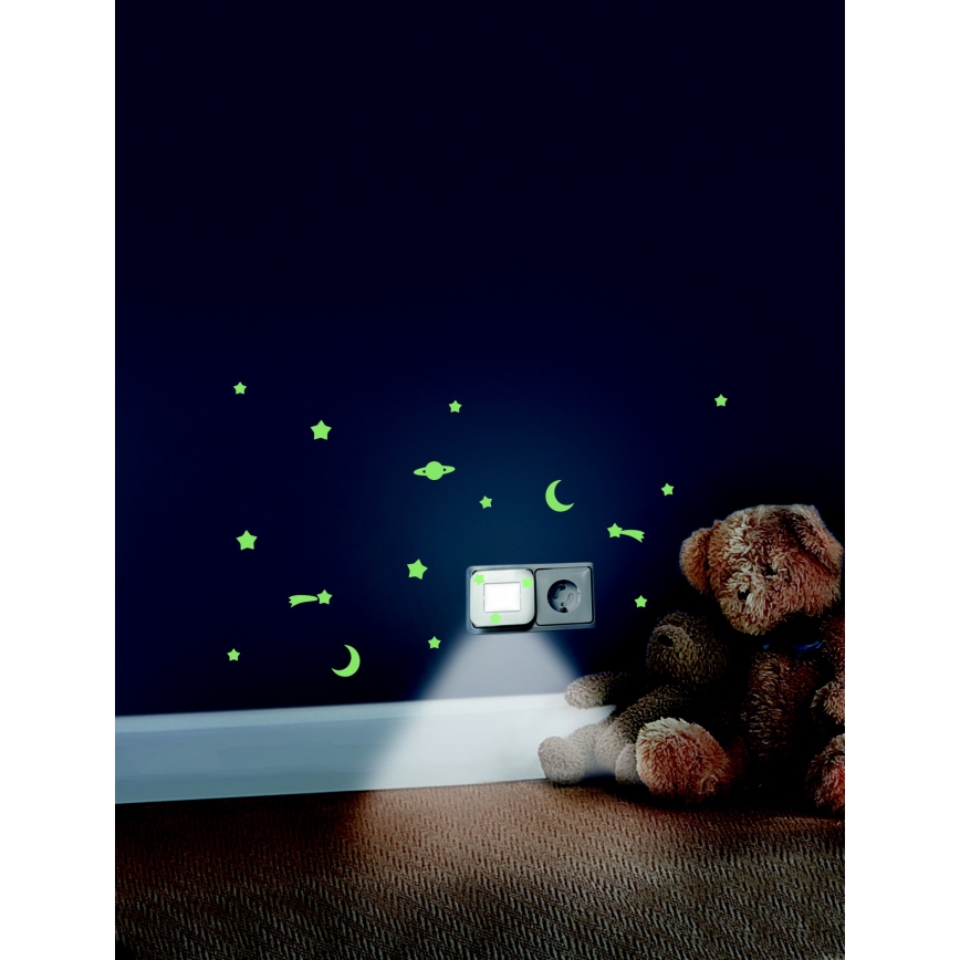 Ledvance - LED нічник з датчиком сутінків LUNETTA LED/0,2W/230V