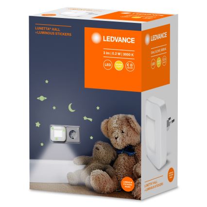 Ledvance - LED нічник з датчиком сутінків LUNETTA LED/0,2W/230V