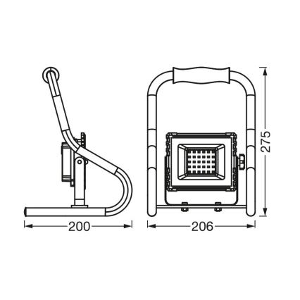 Ledvance - LED Прожектор R-STAND LED/10W/5V IP44