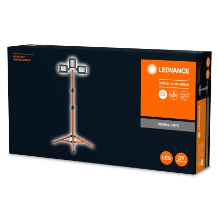 Ledvance - LED Прожектор з тримачем TRIPOD 1xLED/30W/230V + 2xLED/5W IP65
