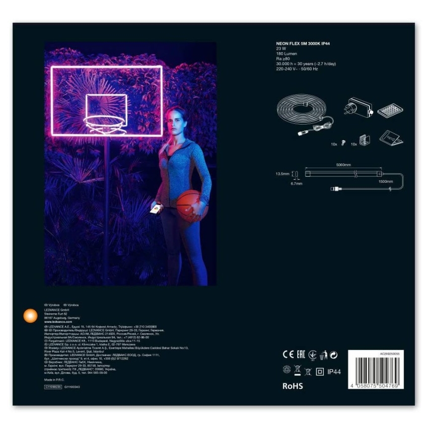 Ledvance - LED RGB Димерна зовнішня стрічка FLEX 5м LED/23W/230V IP44 + дистанційне управління