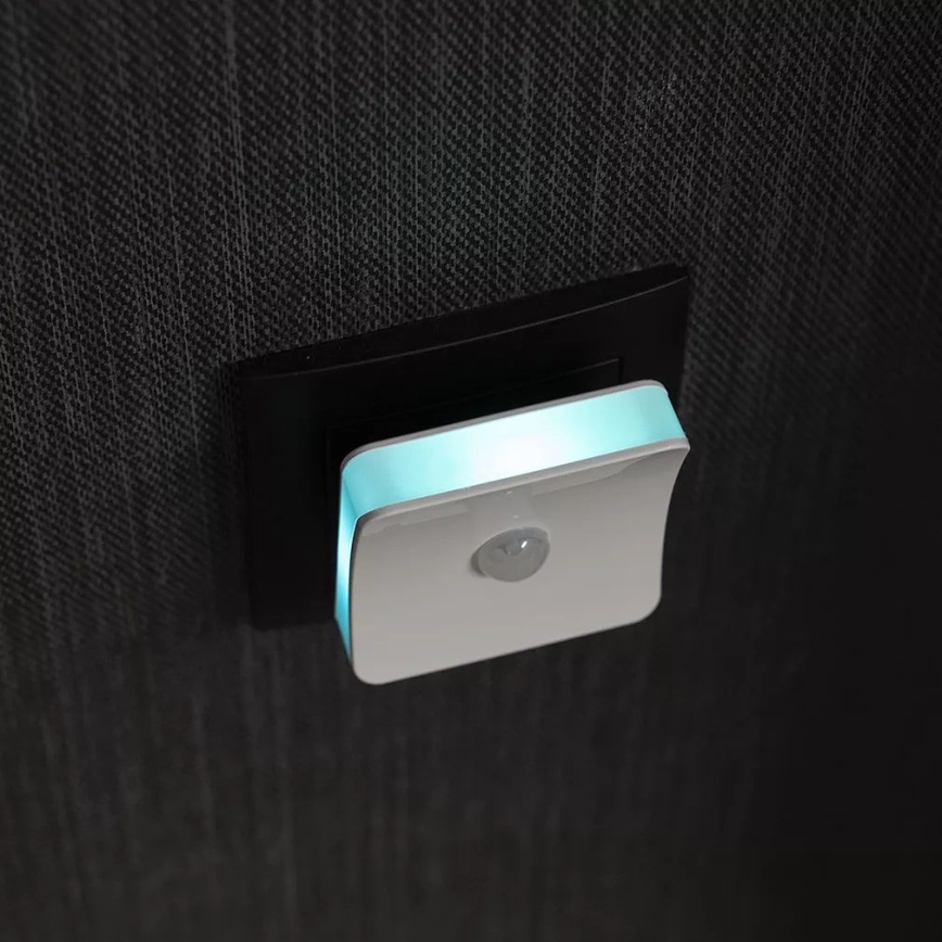 Ledvance - Светодиодный RGB ночник с датчиком LUNETTA LED/0,3W/230V для розетки