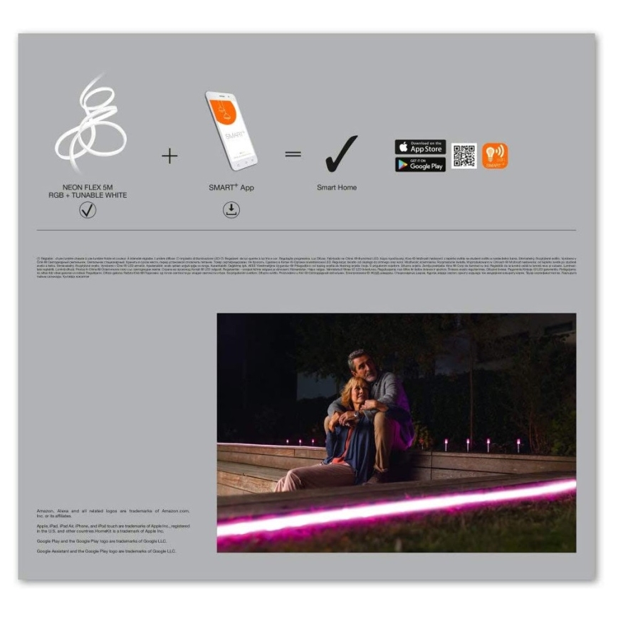 Ledvance - LED RGB+TW Вулична стрічка з регулюванням яскравості SMART+ FLEX 5м LED/20W/230V 2700K-6500K IP44 Wi-Fi