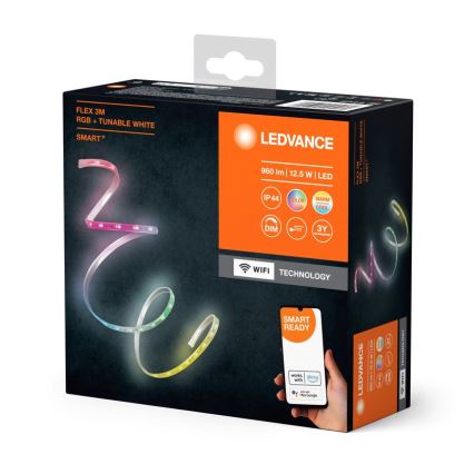 Ledvance - LED RGB+TW з регулюванням яскравості вуличний стрічка FLEX 3м LED/12,5W/230V 2700-6500K IP44 Wi-Fi