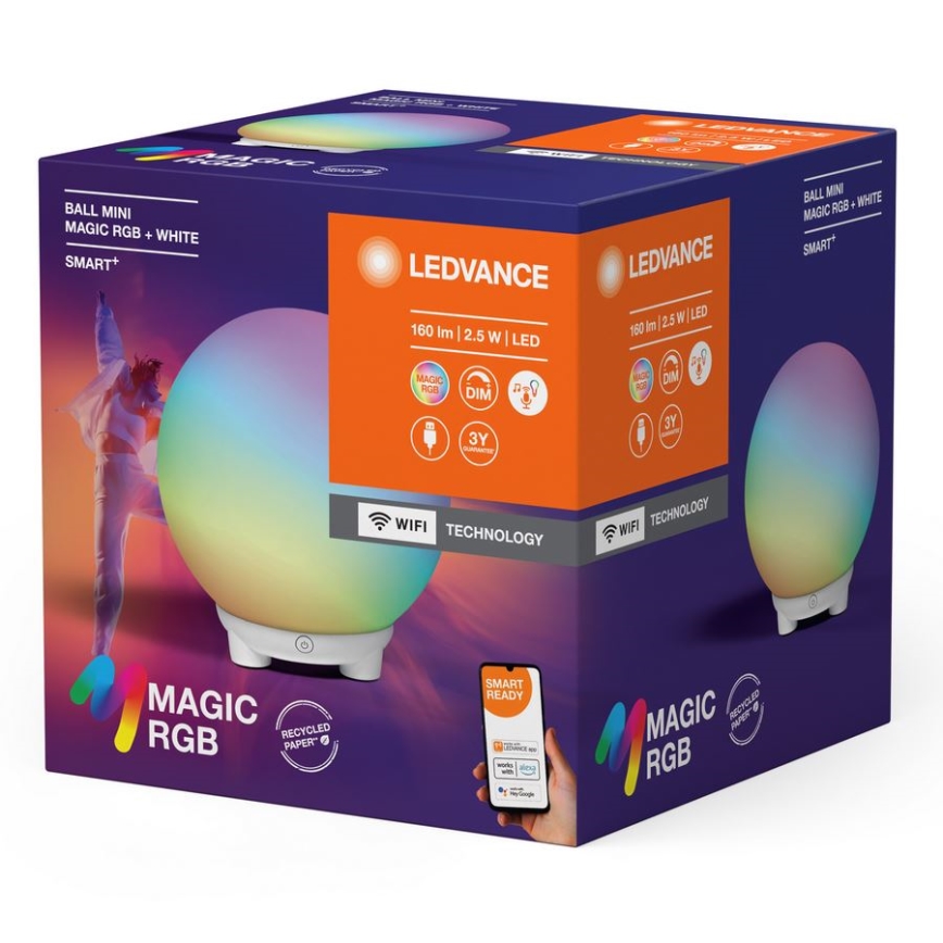Ledvance - LED RGBW диммируемая настольная лампа SMART+ MAGIC LED/2,5W/5V 2200-6500K Wi-Fi