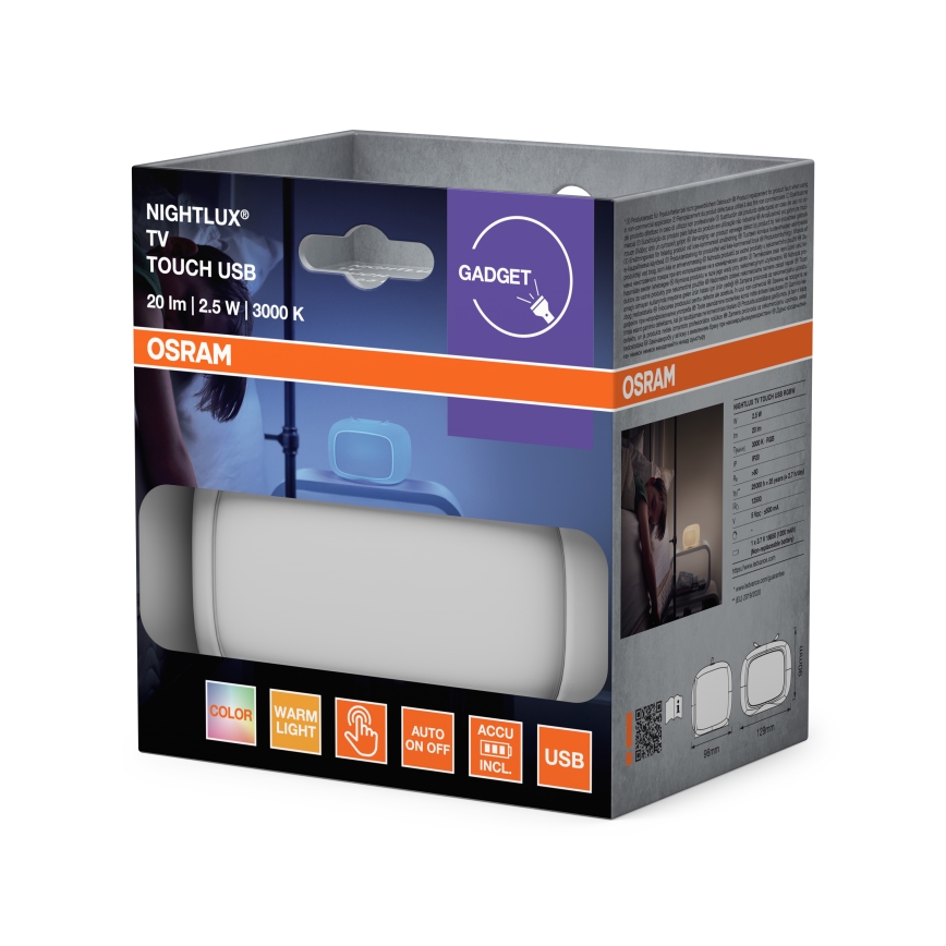 Ledvance - LED RGBW дитячий сенсорний нічник TOUCH LED/2,5W/5V