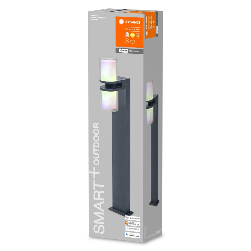 Ledvance - Вулична LED RGBW Лампа з регулюванням яскравості SMART+ FLARE 2xLED/7W/230V Wi-Fi IP44
