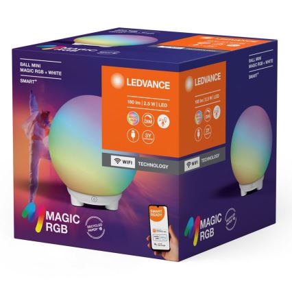 Ledvance - LED RGBW Настільна акумуляторна лампа з регулюванням яскравості SMART+ MAGIC LED/2,5W/5V 2200-6500K Wi-Fi