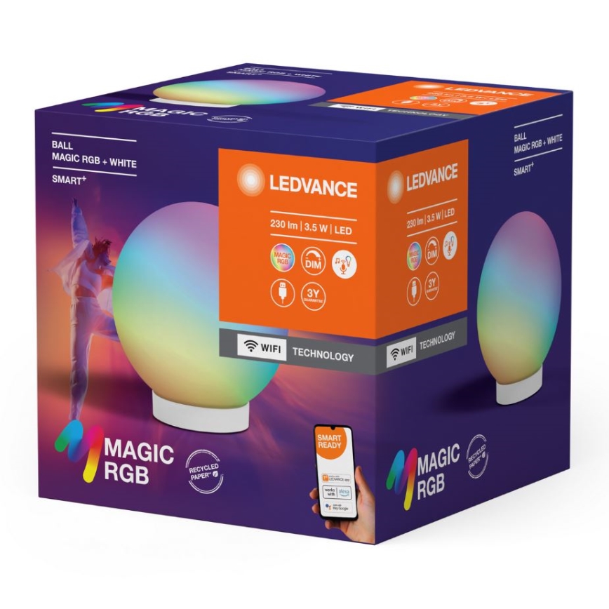 Ledvance - LED RGBW Настільна акумуляторна лампа з регулюванням яскравості SMART+ MAGIC LED/3,5W/5V 2200-6500K Wi-Fi