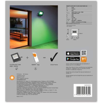 Ledvance - LED RGBW Прожектор SMART+ FLOOD LED/30W/230V IP65 Wi-Fi