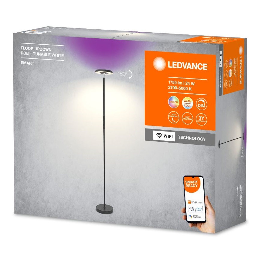 Ledvance - LED RGBW Торшер з регулюванням яскравості SMART+ FLOOR LED/13,5W/230V 2700-5000K Wi-Fi