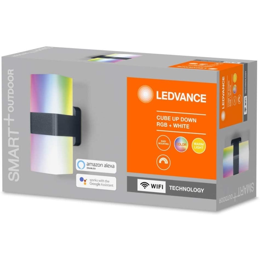 Ledvance - LED RGBW Вуличний настінний світильник SMART+ CUBE LED/13,5W/230V IP44 Wi-Fi