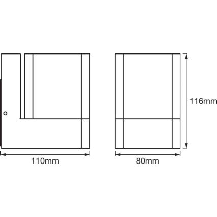 Ledvance - LED RGBW Вуличний настінний світильник SMART+ CUBE LED/9,5W/230V IP44 Wi-Fi