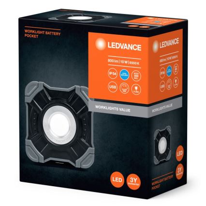 Ledvance - LED С регулированием яркости work светильник WORKLIGHT BATTERY LED/10W/5V IP54