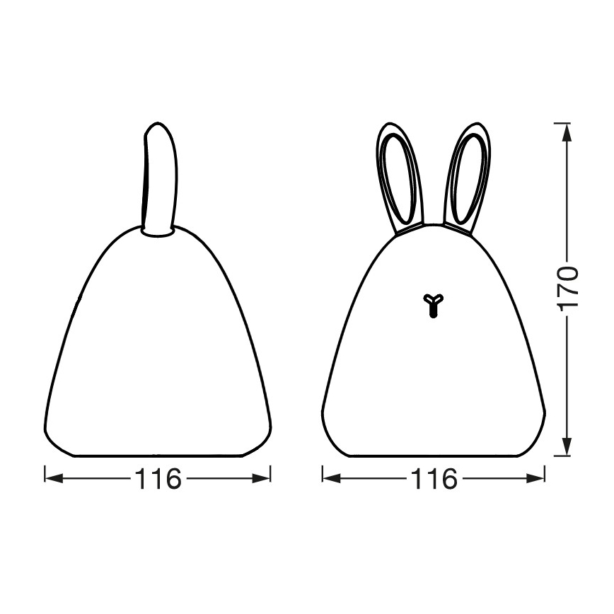 Ledvance - LED Сенсорна дитяча нічна лампа TOUCH LED/2,5W/5V 1200 mAh