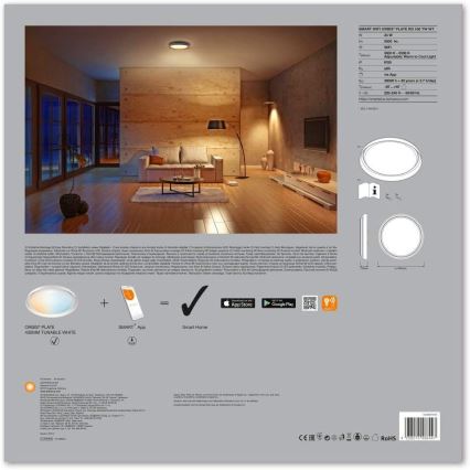 Ledvance - LED Світильник з регулюванням яскравості SMART+ PLATE LED/24W/230V 3000K-6500K Wi-Fi