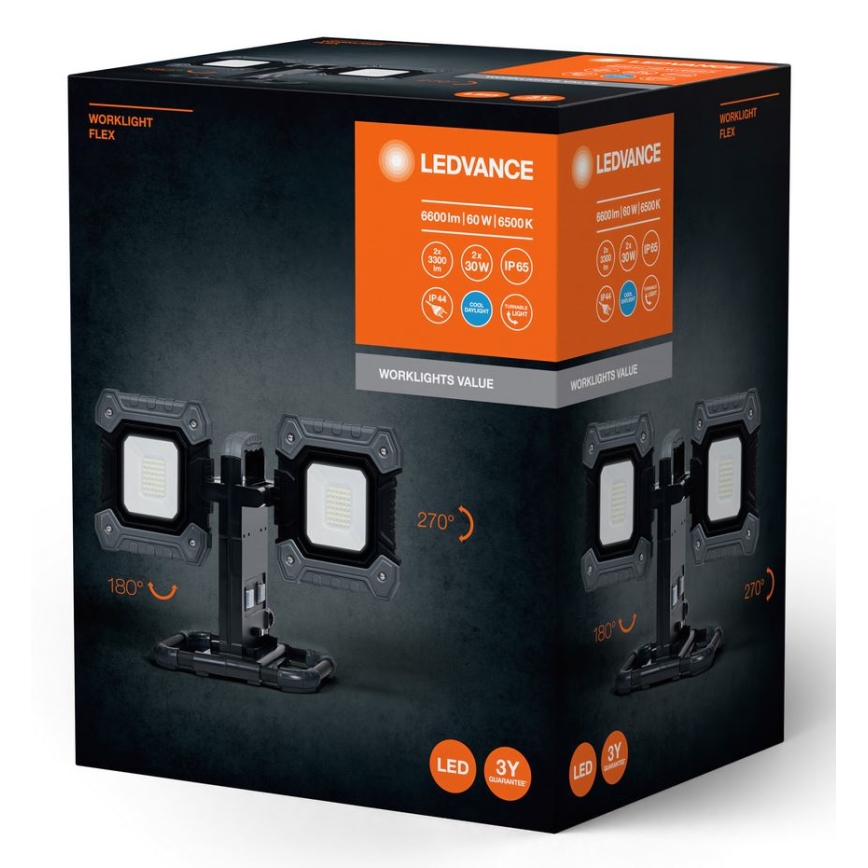 Ledvance - LED світильник для освітлення робочих місць WORKLIGHT FLEX 2xLED/30W/230V IP65