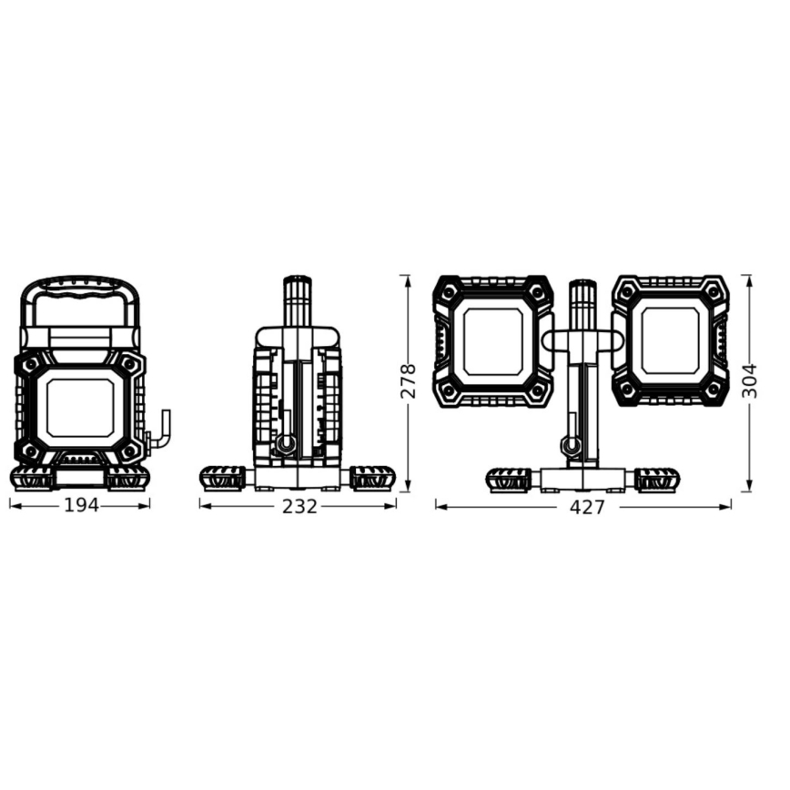 Ledvance - LED світильник для освітлення робочих місць WORKLIGHT FLEX 2xLED/30W/230V IP65