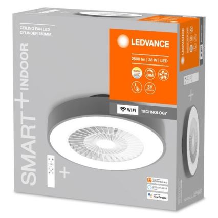 Ledvance - Стельовий LED світильник з вентилятором та регулюванням яскравості SMART+ LED/38W/230V 3000-6500K Wi-Fi + пульт дистанційного керування