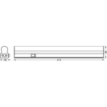 Ledvance - LED світильник для підсвітки стільниці з датчиком BATTEN LED/4W/230V 32 см