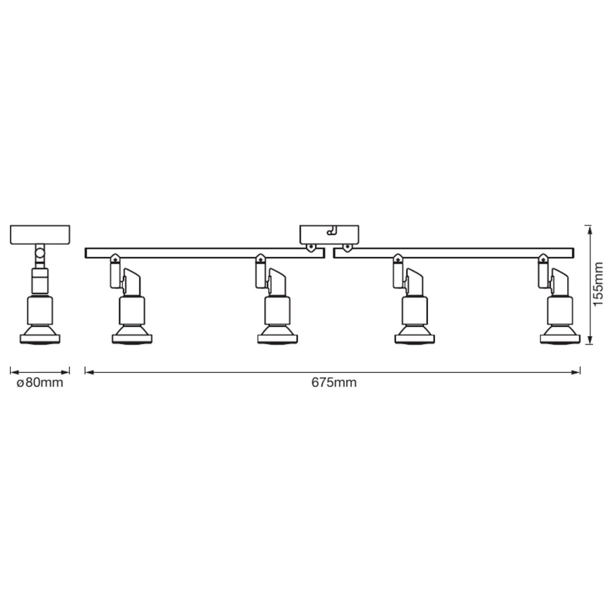 Ledvance - LED Точковий світильник SPOT 4xGU10/3W/230V